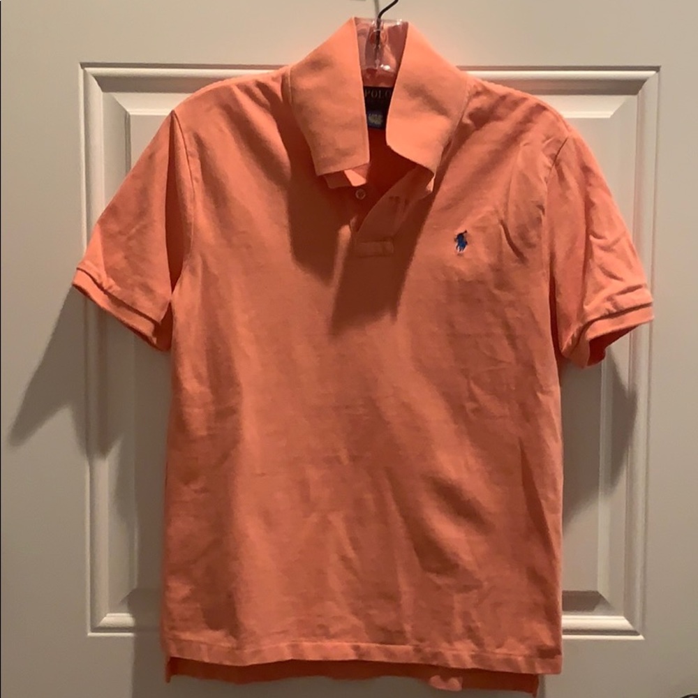 Orange polo shirt
